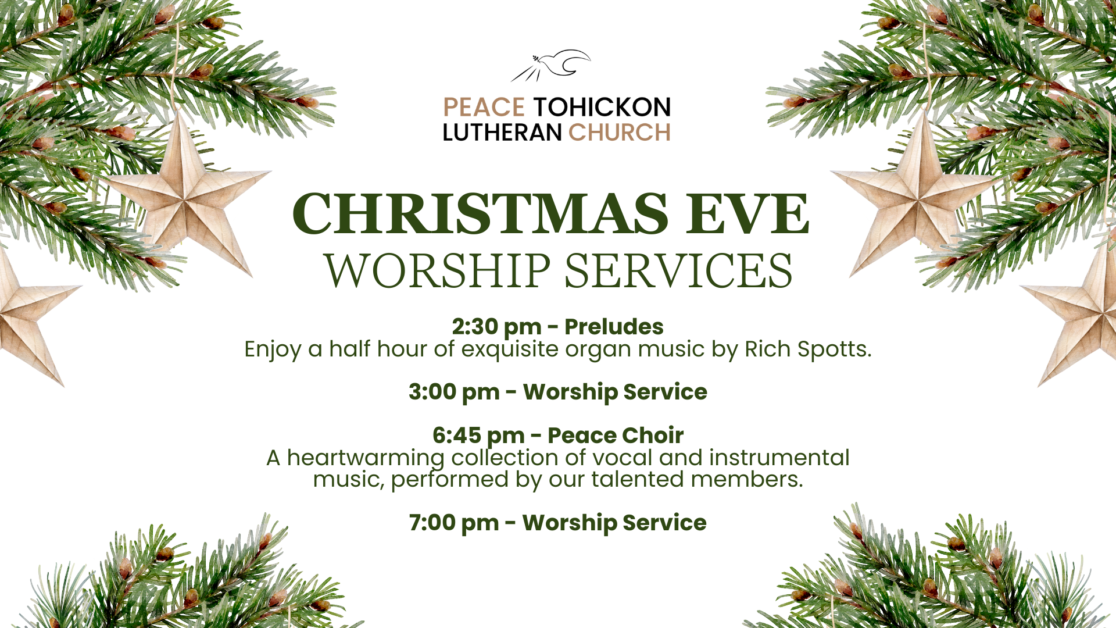 Christmas Eve Worship Services – December 24th, 2024 at 2:45 PM