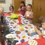 Children making hero snacks during Hero Central Vacation Bible School at Peace Tohickon Lutheran Church