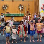 The children's VBS closing performance