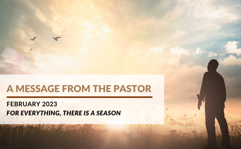 A Message From the Pastor - February